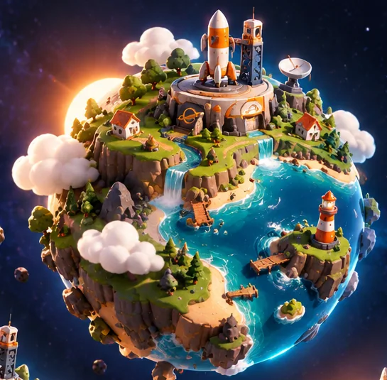 Terra Pop, the crew’s tiny home planet